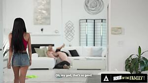 Hey, hot stepmom Danielle Renae bangs while stepbae watches!