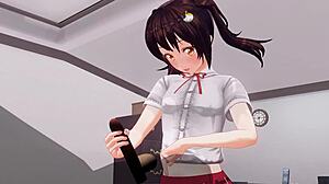 feeling wild with uncensored anime sister teasing anal and edging handjob