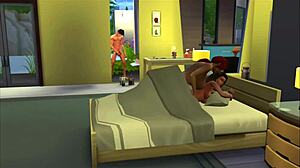 Indian aunt and nephew enjoy wild hentai fucking