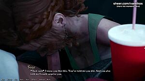 18yo redhead gives public blowjob and gets creampied at cinema