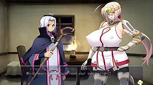 horny heroine ingrid in ep 2 gets wild playing with her huge tits!