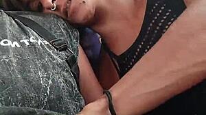 my buddy jerks me off while i suck him on a crowded train!