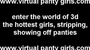 Personal virtual redhead stripper girl tears clothes to reveal big tits in anime