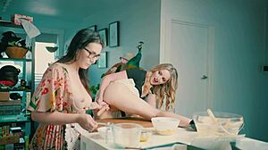 Charlie Forde teases Chasey in kitchen full video on xRed.