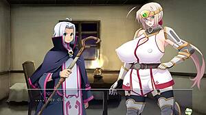 horny heroine ingrid in ep 2 gets wild playing with her huge tits!