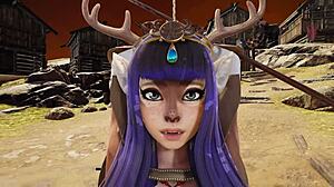 Yo, I’m Lovin’ Freyja the Deer-Girl in This 3D Hentai Viking Village, So Real!