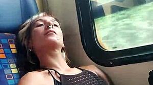 my buddy jerks me off while i suck him on a crowded train!