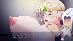 horny heroine ingrid in ep 2 gets wild playing with her huge tits!