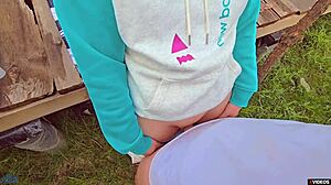 Experience raw pegging with cum dripping from panties creampie.