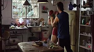 A hot and hardcore scene in a boxing class with the stepsister who is very horny