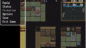 Wow, in this hentai game, old man cums inside tanned Natsuki's ass publicly