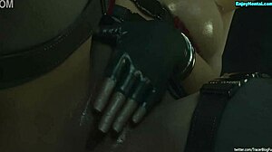 Harley Quinn in 3D gets wild on enjoyhentai com. Her moves stun everyone in this anime scene.