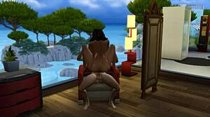 seraphina meets neighbor at beach