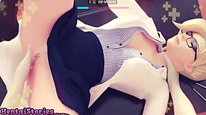 Look at this teen getting used like a total slut in gameplay!