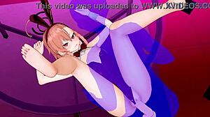 So, Mikamo Neru in bunny outfit and Uzawa Reisa go at it hard in Blue Archive hentai.