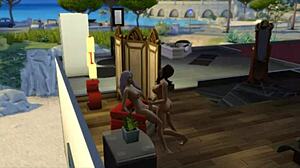 seraphina meets neighbor at beach