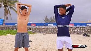 POV fucking naughty surfer's ass in gay amateur fetish