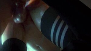 D.Va riding cowgirl in anime hentai style