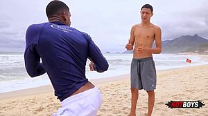 POV fucking naughty surfer's ass in gay amateur fetish