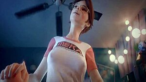 D.Va riding cowgirl in anime hentai style