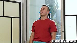 Watch gay sex in a coffee shop with bareback fucking.