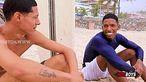 POV fucking naughty surfer's ass in gay amateur fetish