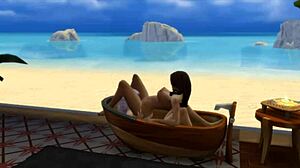 seraphina meets neighbor at beach