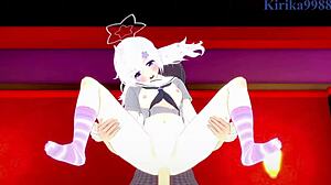 So, Mikamo Neru in bunny outfit and Uzawa Reisa go at it hard in Blue Archive hentai.