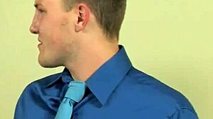 Alex Andrews engages in fucking and sucking gay cocks at work