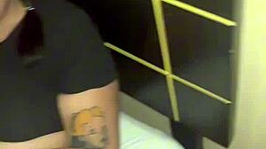 The pornstar starts with sucking balls, but it turns into rough head and ass fucking.