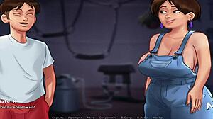 hey man, you gotta see this big cucumber sliding in deep on summertimesaga e2 14