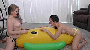 Beautiful women dancing and pleasuring themselves with their sex toys until they reach an orgasm