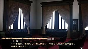 Japanese maid in big boin game scene with English subs