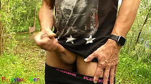 Gay Guy, Tell Me How You Jerk Off and Finger Yourself by the Lake