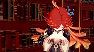 Cartoon Mavuika Sucks and Fucks in Jean’s Office Fantasy