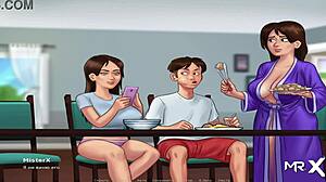 hey man, you gotta see this big cucumber sliding in deep on summertimesaga e2 14