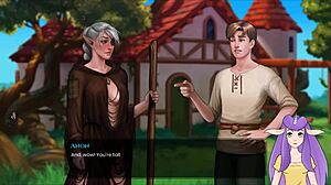 Naked elf enjoys fun in bath with muscular bodybuilder