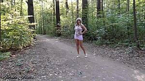 I Walk Around Naked in Transparent Dress Outdoors