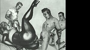 The Erotic Alphabet in Vintage Cartoon Style