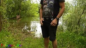 Gay Guy, Tell Me How You Jerk Off and Finger Yourself by the Lake