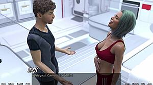 Stranded in Space 115 - Femdom Mistress Dominates with Huge Tits and Kisses