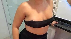 This guy fucks a young Colombian babe after the club, right in the public car