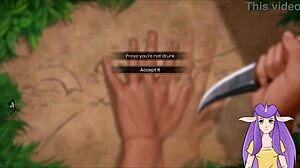 Naked elf enjoys fun in bath with muscular bodybuilder