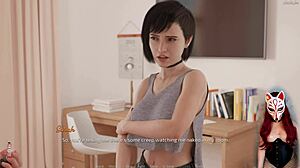 Growing Things Up in Episode 6 - Asian College Roleplay with Corset and Fishnets in Wild Anime Scene