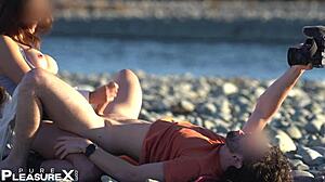 she dominated him with outdoor pegging in the woods for pure pleasure