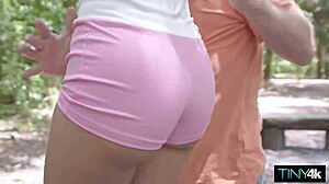 HOLY! Tiny Babe Freaks Over Massive Cock in Tight Doggy Action!