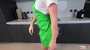 blonde barista offers rough fuck of her tight pussy instead of coffee