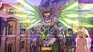 Vtuber lewdneko plays overwatch and gets spanked part 2