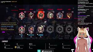 Vtuber lewdneko plays overwatch and gets spanked part 2