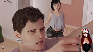 Growing Things Up in Episode 6 - Asian College Roleplay with Corset and Fishnets in Wild Anime Scene